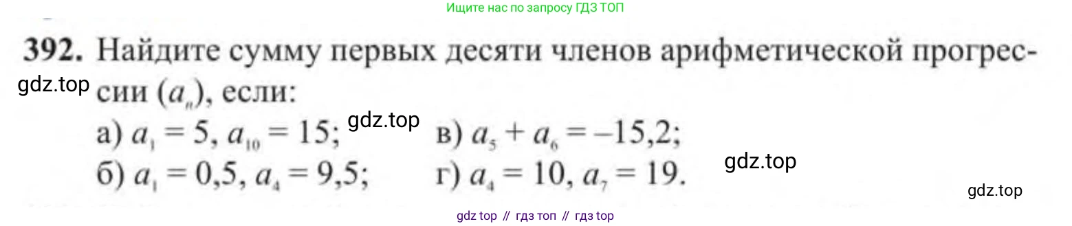 Алгебра, 9 класс Учебник, авторы: Солтан Генадий Николаевич, Солтан Алла Евгеньевна, Жумадилова Аманбала Жумадиловна, издательство Кокшетау, Алматы, 2019, страница 118, номер 392, Условие