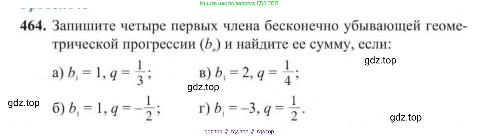Алгебра, 9 класс Учебник, авторы: Солтан Генадий Николаевич, Солтан Алла Евгеньевна, Жумадилова Аманбала Жумадиловна, издательство Кокшетау, Алматы, 2019, страница 138, номер 464, Условие