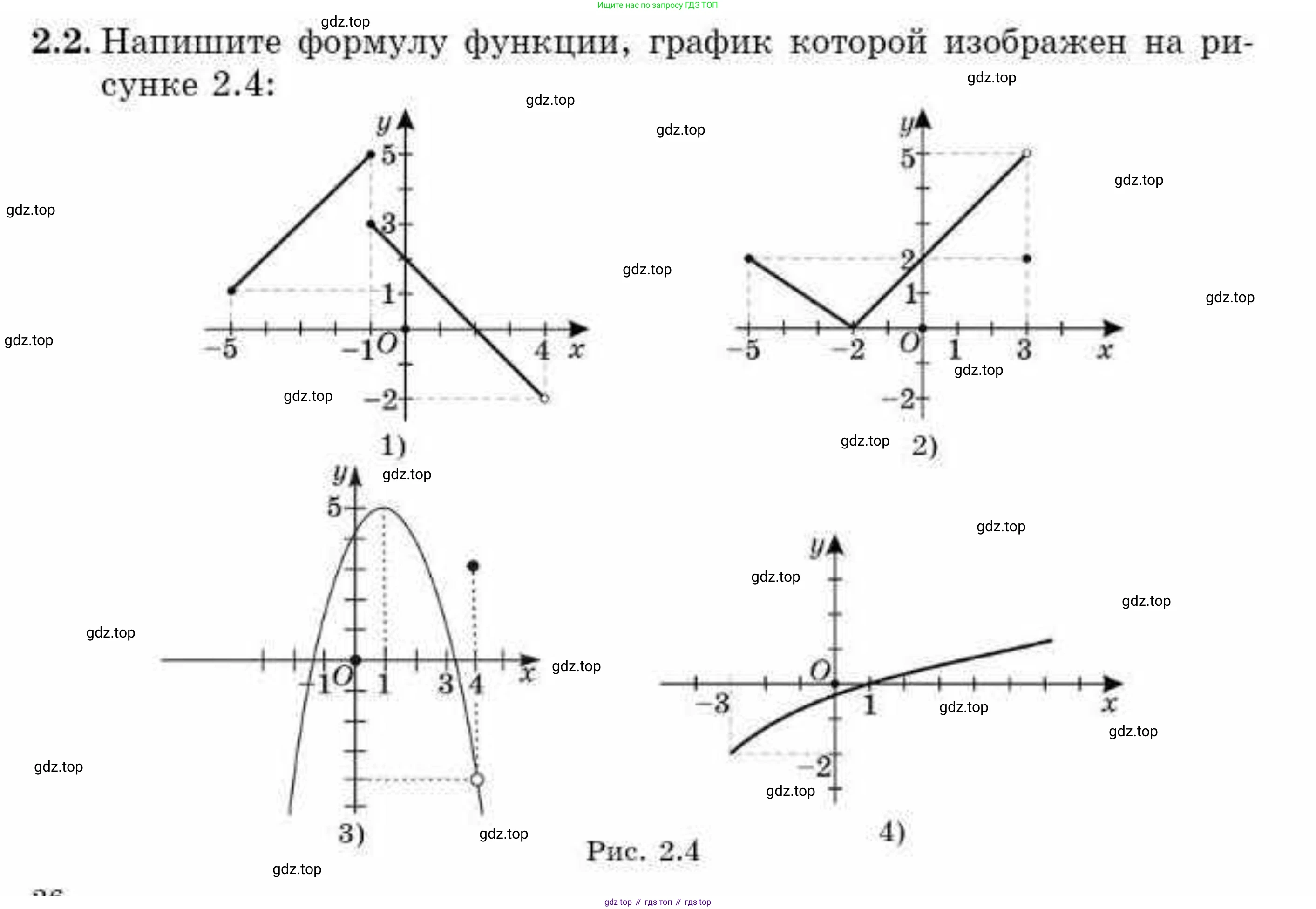 ГДЗ Алгебра, 10 класс Учебник, авторы: Абылкасымова Алма Есимбековна, Кучер Татьяна Павловна, Корчевский Владимир Евгеньевич, Жумагулова Зауре Абдыкеновна, издательство Мектеп, Алматы, 2019, Часть 1, страница 26, номер 2.2, Условие