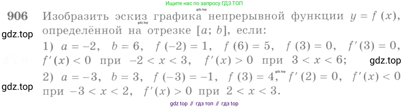 Алгебра, 10-11 класс Учебник, авторы: Алимов Шавкат Арифджанович, Колягин Юрий Михайлович, Ткачева Мария Владимировна, Федорова Надежда Евгеньевна, Шабунин Михаил Иванович, издательство Просвещение, Москва, 2014, страница 265, номер 906, Условие