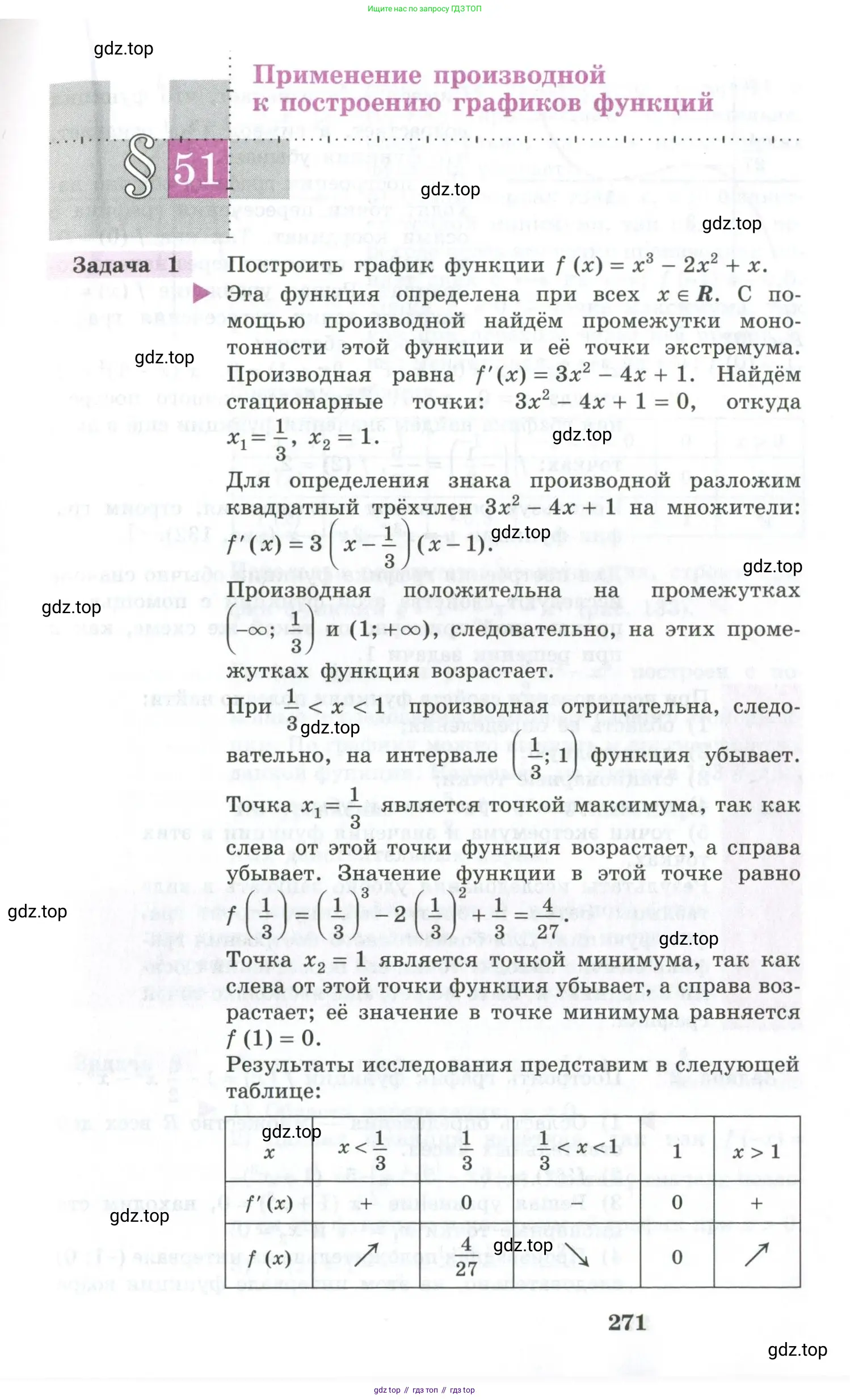 Алгебра, 10-11 класс Учебник, авторы: Алимов Шавкат Арифджанович, Колягин Юрий Михайлович, Ткачева Мария Владимировна, Федорова Надежда Евгеньевна, Шабунин Михаил Иванович, издательство Просвещение, Москва, 2014, страница 271