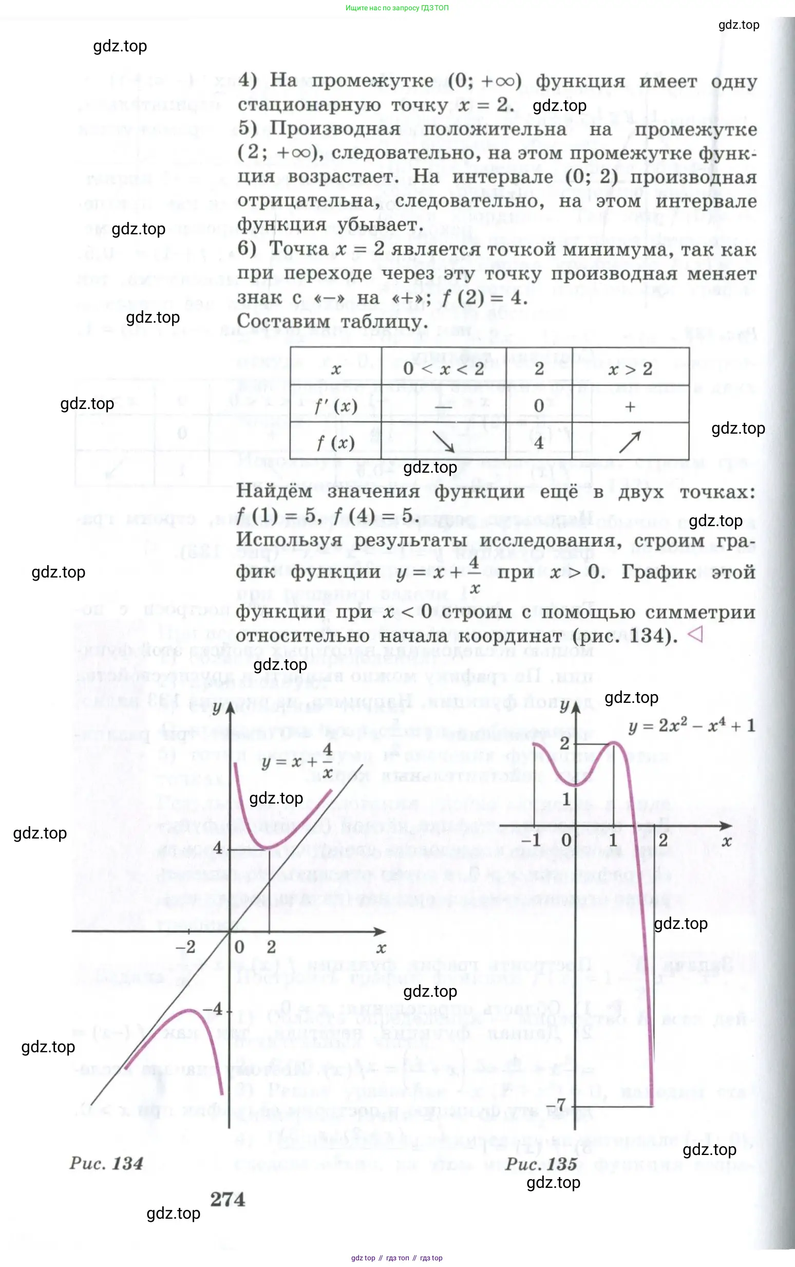 Алгебра, 10-11 класс Учебник, авторы: Алимов Шавкат Арифджанович, Колягин Юрий Михайлович, Ткачева Мария Владимировна, Федорова Надежда Евгеньевна, Шабунин Михаил Иванович, издательство Просвещение, Москва, 2014, страница 274