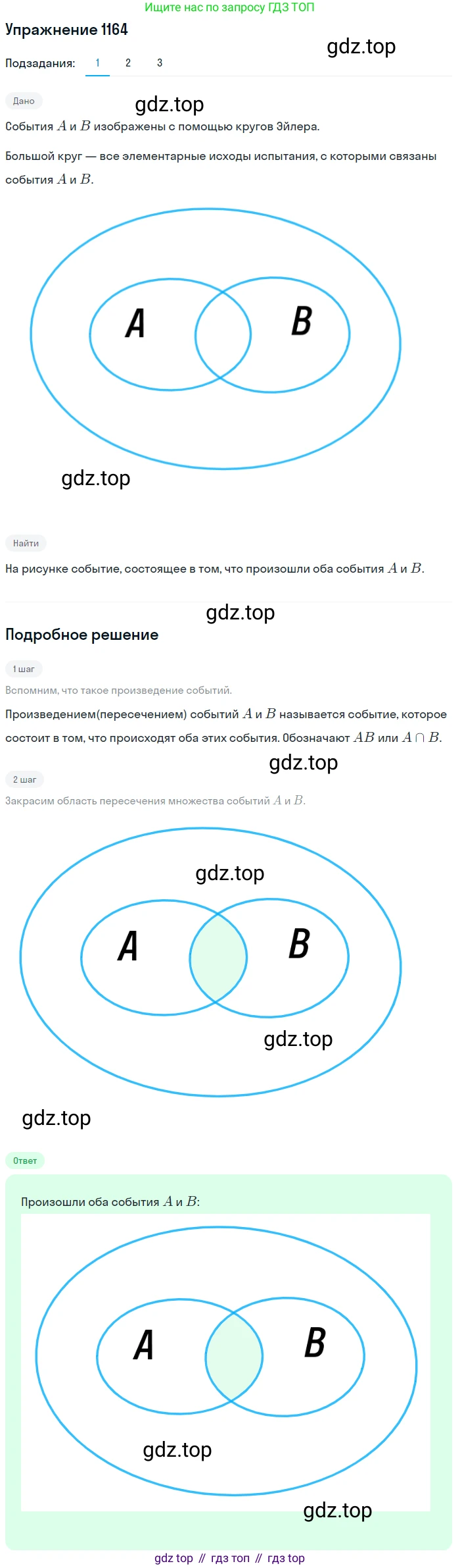 Алгебра, 10-11 класс Учебник, авторы: Алимов Шавкат Арифджанович, Колягин Юрий Михайлович, Ткачева Мария Владимировна, Федорова Надежда Евгеньевна, Шабунин Михаил Иванович, издательство Просвещение, Москва, 2014, страница 360, номер 1164, Решение 1