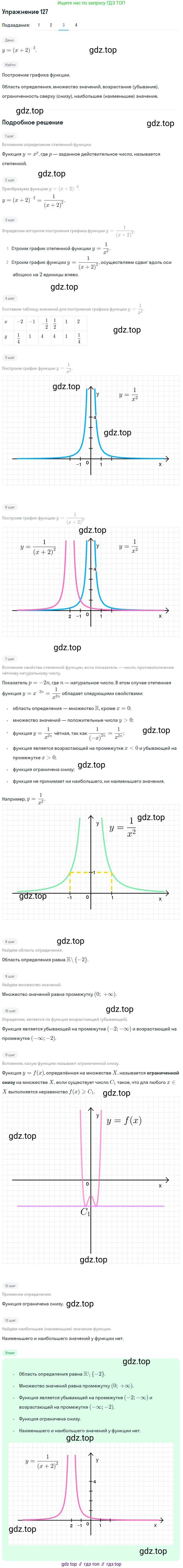 Алгебра, 10-11 класс Учебник, авторы: Алимов Шавкат Арифджанович, Колягин Юрий Михайлович, Ткачева Мария Владимировна, Федорова Надежда Евгеньевна, Шабунин Михаил Иванович, издательство Просвещение, Москва, 2014, страница 47, номер 127, Решение 1 (продолжение 3)