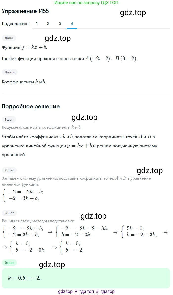 Алгебра, 10-11 класс Учебник, авторы: Алимов Шавкат Арифджанович, Колягин Юрий Михайлович, Ткачева Мария Владимировна, Федорова Надежда Евгеньевна, Шабунин Михаил Иванович, издательство Просвещение, Москва, 2014, страница 418, номер 1455, Решение 1 (продолжение 4)