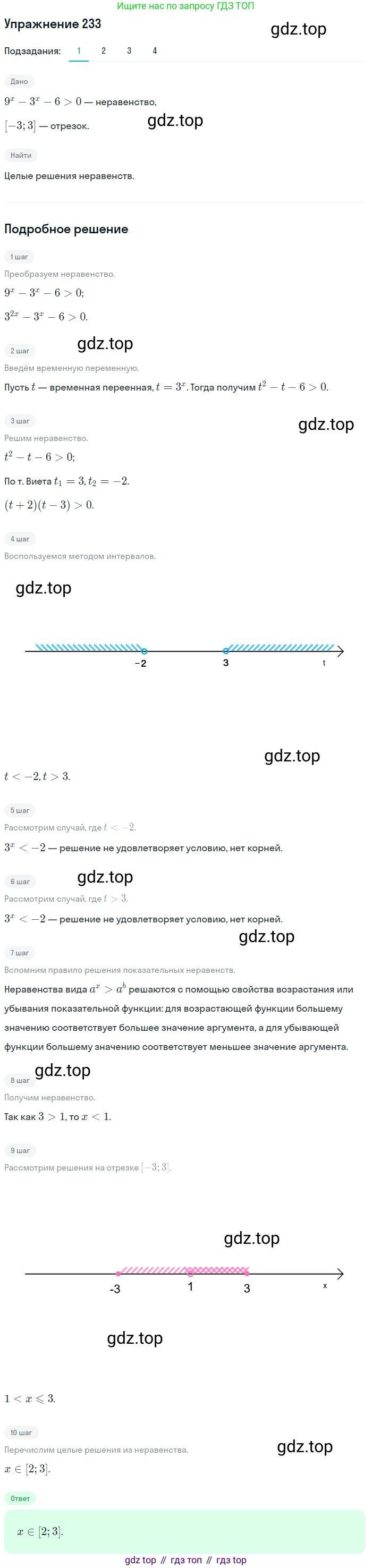 Алгебра, 10-11 класс Учебник, авторы: Алимов Шавкат Арифджанович, Колягин Юрий Михайлович, Ткачева Мария Владимировна, Федорова Надежда Евгеньевна, Шабунин Михаил Иванович, издательство Просвещение, Москва, 2014, страница 84, номер 233, Решение 1