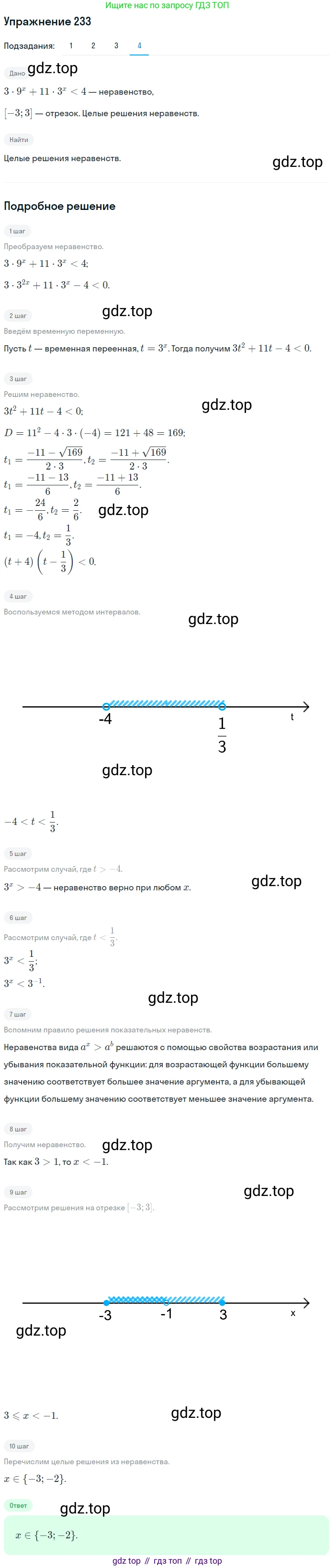 Алгебра, 10-11 класс Учебник, авторы: Алимов Шавкат Арифджанович, Колягин Юрий Михайлович, Ткачева Мария Владимировна, Федорова Надежда Евгеньевна, Шабунин Михаил Иванович, издательство Просвещение, Москва, 2014, страница 84, номер 233, Решение 1 (продолжение 4)