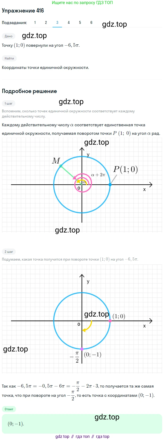 Алгебра, 10-11 класс Учебник, авторы: Алимов Шавкат Арифджанович, Колягин Юрий Михайлович, Ткачева Мария Владимировна, Федорова Надежда Евгеньевна, Шабунин Михаил Иванович, издательство Просвещение, Москва, 2014, страница 125, номер 416, Решение 1 (продолжение 3)