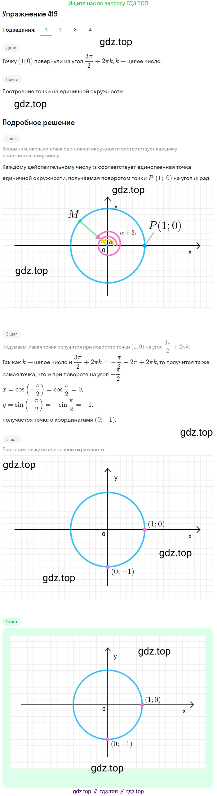 Алгебра, 10-11 класс Учебник, авторы: Алимов Шавкат Арифджанович, Колягин Юрий Михайлович, Ткачева Мария Владимировна, Федорова Надежда Евгеньевна, Шабунин Михаил Иванович, издательство Просвещение, Москва, 2014, страница 125, номер 419, Решение 1