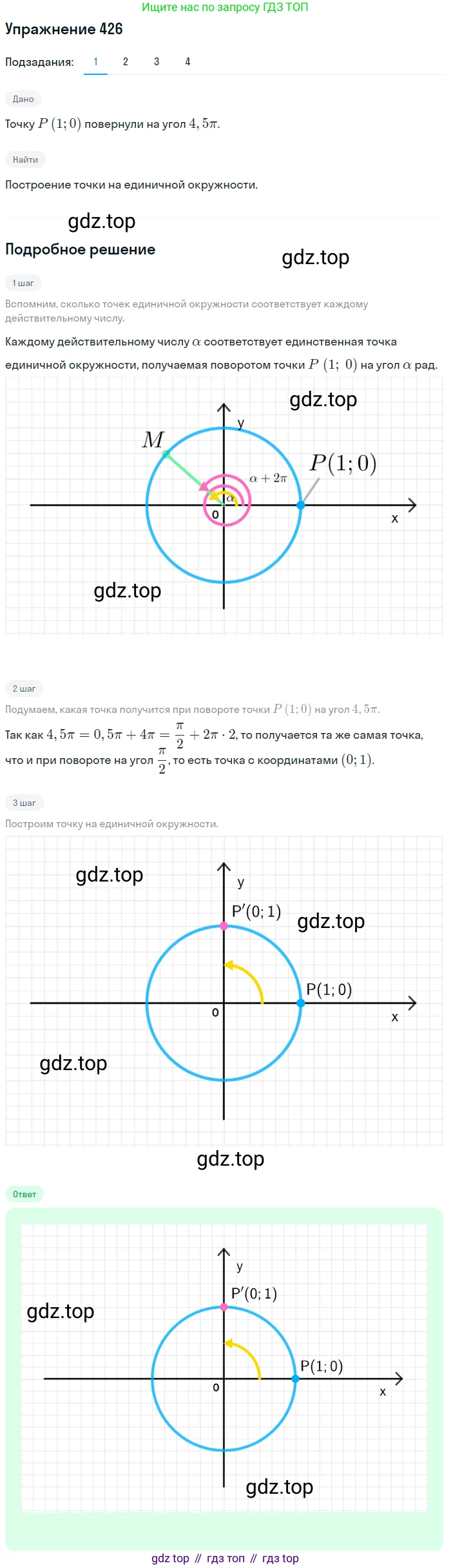 Алгебра, 10-11 класс Учебник, авторы: Алимов Шавкат Арифджанович, Колягин Юрий Михайлович, Ткачева Мария Владимировна, Федорова Надежда Евгеньевна, Шабунин Михаил Иванович, издательство Просвещение, Москва, 2014, страница 126, номер 426, Решение 1