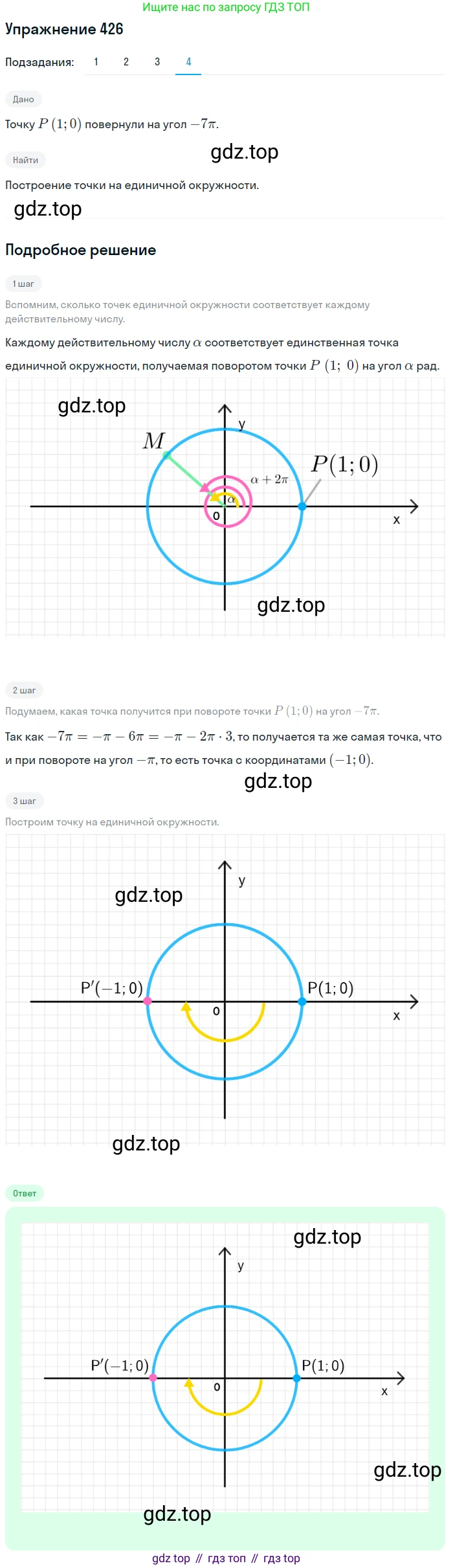 Алгебра, 10-11 класс Учебник, авторы: Алимов Шавкат Арифджанович, Колягин Юрий Михайлович, Ткачева Мария Владимировна, Федорова Надежда Евгеньевна, Шабунин Михаил Иванович, издательство Просвещение, Москва, 2014, страница 126, номер 426, Решение 1 (продолжение 4)