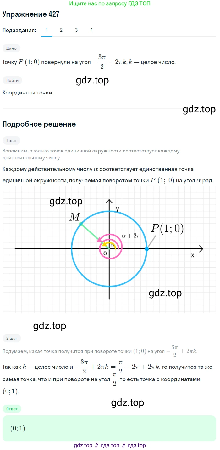 Алгебра, 10-11 класс Учебник, авторы: Алимов Шавкат Арифджанович, Колягин Юрий Михайлович, Ткачева Мария Владимировна, Федорова Надежда Евгеньевна, Шабунин Михаил Иванович, издательство Просвещение, Москва, 2014, страница 126, номер 427, Решение 1