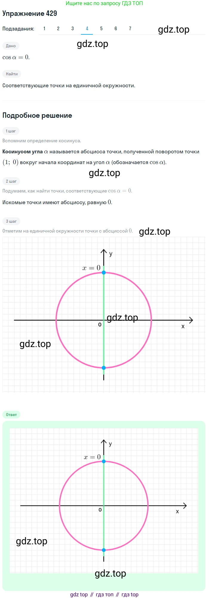 Алгебра, 10-11 класс Учебник, авторы: Алимов Шавкат Арифджанович, Колягин Юрий Михайлович, Ткачева Мария Владимировна, Федорова Надежда Евгеньевна, Шабунин Михаил Иванович, издательство Просвещение, Москва, 2014, страница 130, номер 429, Решение 1 (продолжение 4)