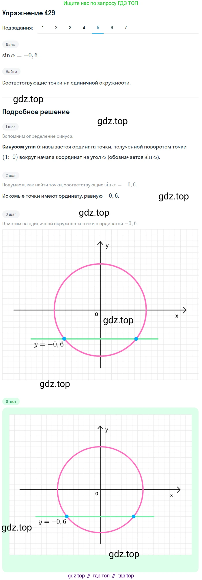 Алгебра, 10-11 класс Учебник, авторы: Алимов Шавкат Арифджанович, Колягин Юрий Михайлович, Ткачева Мария Владимировна, Федорова Надежда Евгеньевна, Шабунин Михаил Иванович, издательство Просвещение, Москва, 2014, страница 130, номер 429, Решение 1 (продолжение 5)