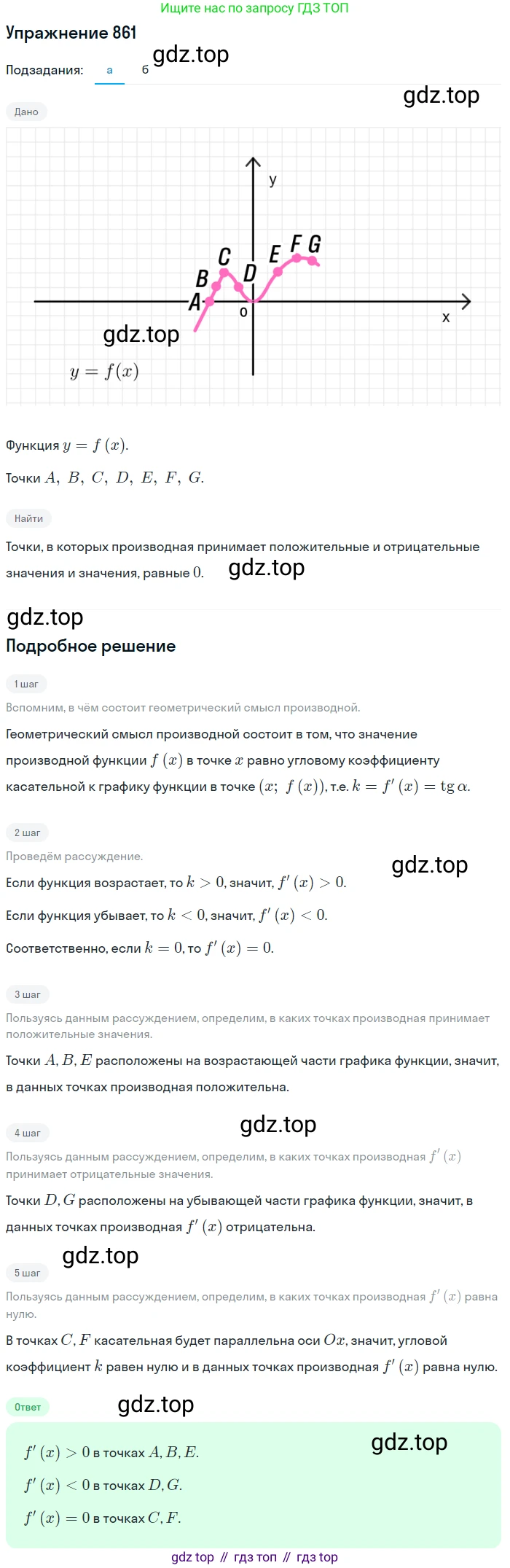Алгебра, 10-11 класс Учебник, авторы: Алимов Шавкат Арифджанович, Колягин Юрий Михайлович, Ткачева Мария Владимировна, Федорова Надежда Евгеньевна, Шабунин Михаил Иванович, издательство Просвещение, Москва, 2014, страница 255, номер 861, Решение 1