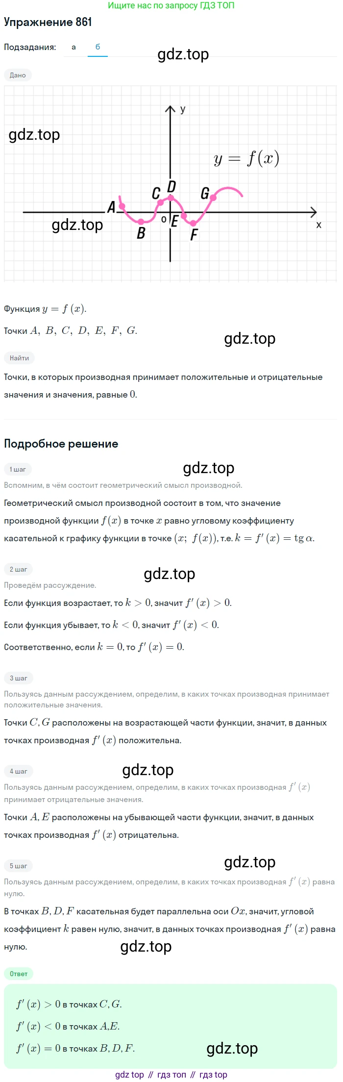 Алгебра, 10-11 класс Учебник, авторы: Алимов Шавкат Арифджанович, Колягин Юрий Михайлович, Ткачева Мария Владимировна, Федорова Надежда Евгеньевна, Шабунин Михаил Иванович, издательство Просвещение, Москва, 2014, страница 255, номер 861, Решение 1 (продолжение 2)