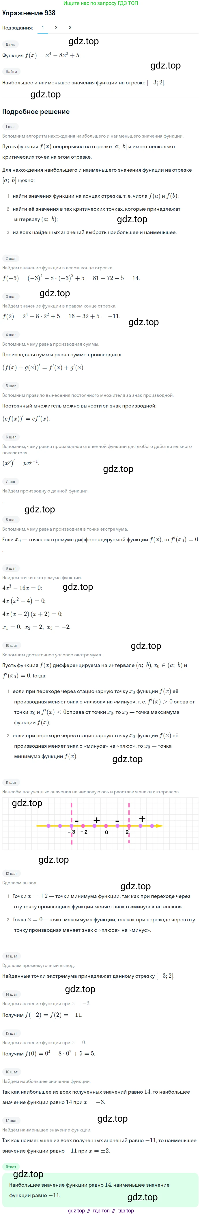 Алгебра, 10-11 класс Учебник, авторы: Алимов Шавкат Арифджанович, Колягин Юрий Михайлович, Ткачева Мария Владимировна, Федорова Надежда Евгеньевна, Шабунин Михаил Иванович, издательство Просвещение, Москва, 2014, страница 280, номер 938, Решение 1
