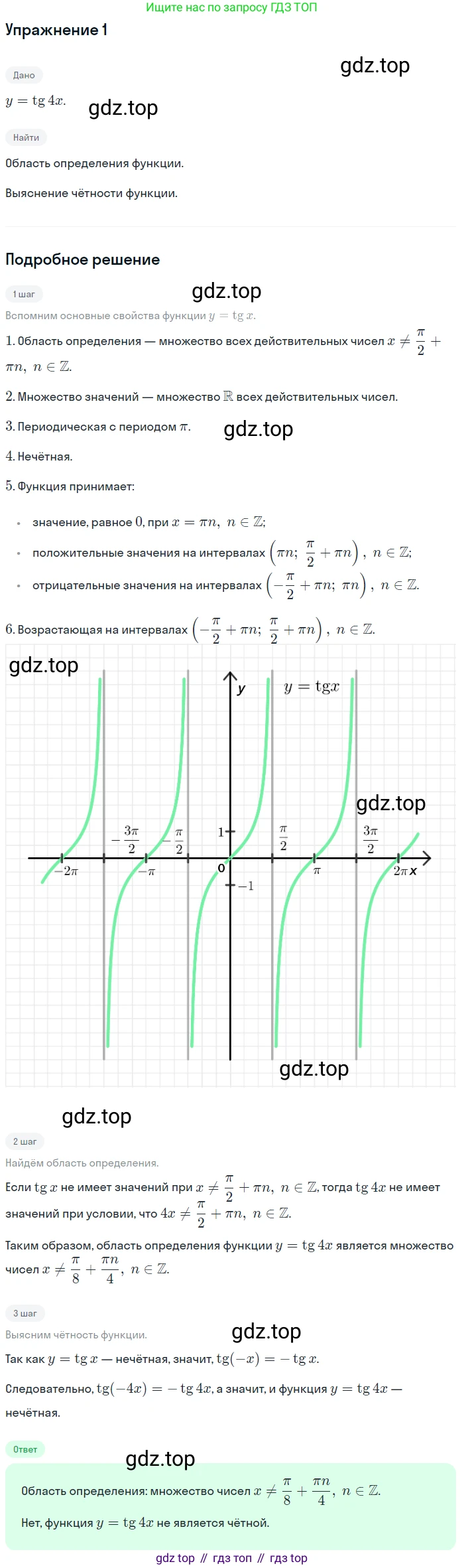 Алгебра, 10-11 класс Учебник, авторы: Алимов Шавкат Арифджанович, Колягин Юрий Михайлович, Ткачева Мария Владимировна, Федорова Надежда Евгеньевна, Шабунин Михаил Иванович, издательство Просвещение, Москва, 2014, страница 228, номер 1, Решение 1