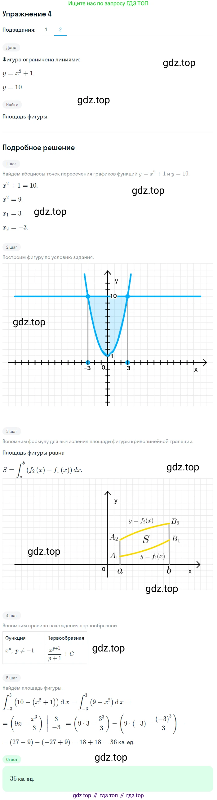 Алгебра, 10-11 класс Учебник, авторы: Алимов Шавкат Арифджанович, Колягин Юрий Михайлович, Ткачева Мария Владимировна, Федорова Надежда Евгеньевна, Шабунин Михаил Иванович, издательство Просвещение, Москва, 2014, страница 258, номер 4, Решение 1 (продолжение 2)