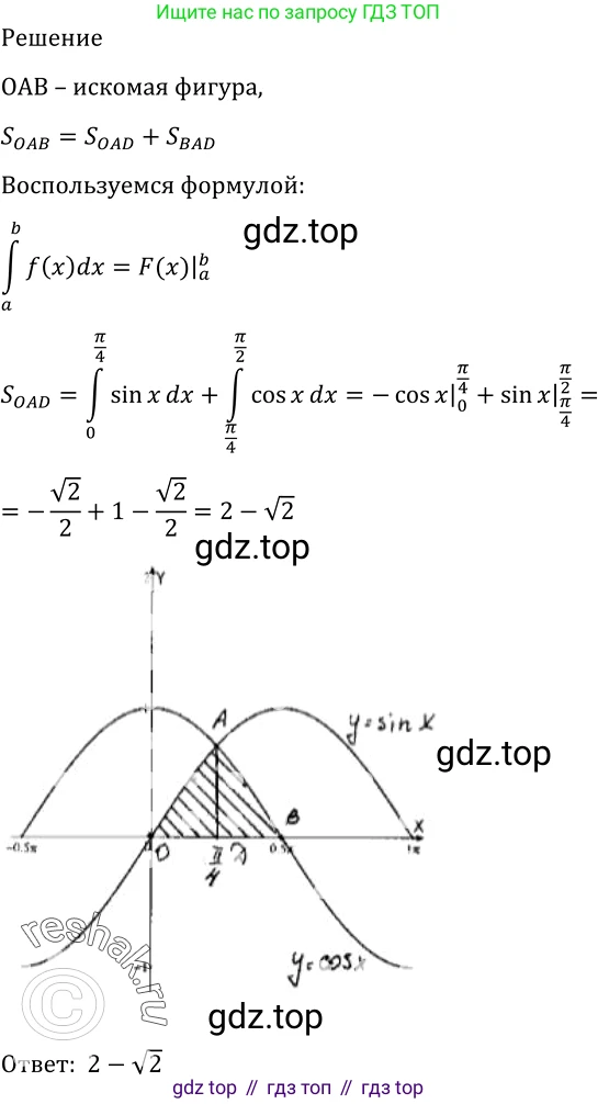 Алгебра, 10-11 класс Учебник, авторы: Алимов Шавкат Арифджанович, Колягин Юрий Михайлович, Ткачева Мария Владимировна, Федорова Надежда Евгеньевна, Шабунин Михаил Иванович, издательство Просвещение, Москва, 2014, страница 309, номер 1019, Решение 2 (продолжение 2)