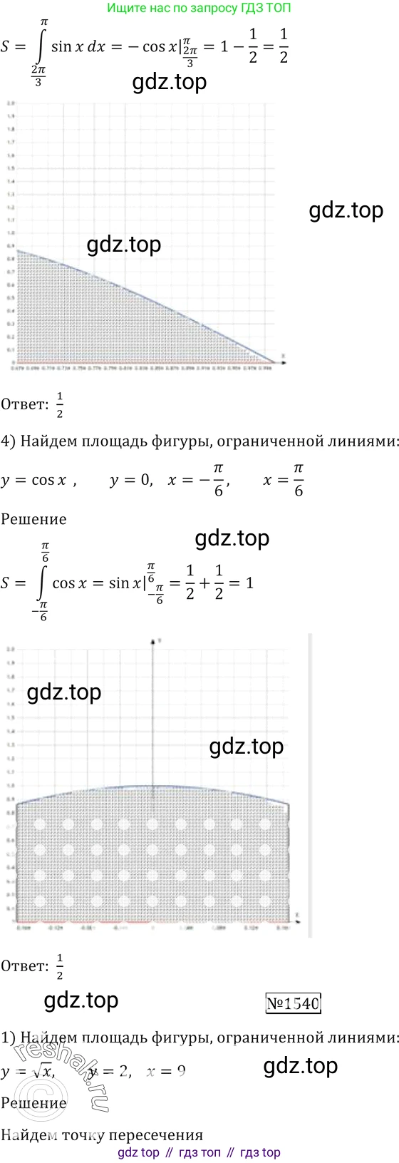 Алгебра, 10-11 класс Учебник, авторы: Алимов Шавкат Арифджанович, Колягин Юрий Михайлович, Ткачева Мария Владимировна, Федорова Надежда Евгеньевна, Шабунин Михаил Иванович, издательство Просвещение, Москва, 2014, страница 424, номер 1538, Решение 2 (продолжение 3)