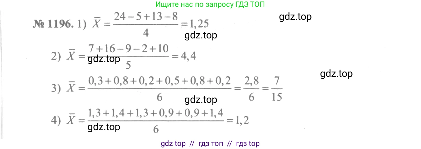 Алгебра, 10-11 класс Учебник, авторы: Алимов Шавкат Арифджанович, Колягин Юрий Михайлович, Ткачева Мария Владимировна, Федорова Надежда Евгеньевна, Шабунин Михаил Иванович, издательство Просвещение, Москва, 2014, страница 374, номер 1196, Решение 3