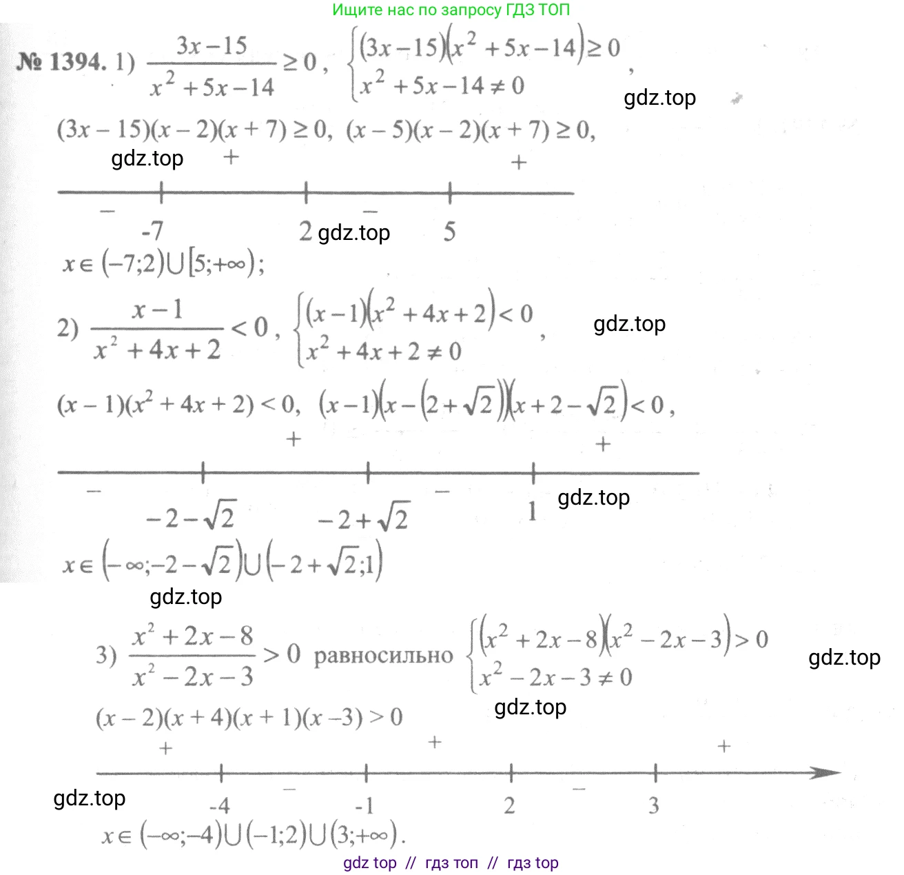 Алгебра, 10-11 класс Учебник, авторы: Алимов Шавкат Арифджанович, Колягин Юрий Михайлович, Ткачева Мария Владимировна, Федорова Надежда Евгеньевна, Шабунин Михаил Иванович, издательство Просвещение, Москва, 2014, страница 412, номер 1394, Решение 3