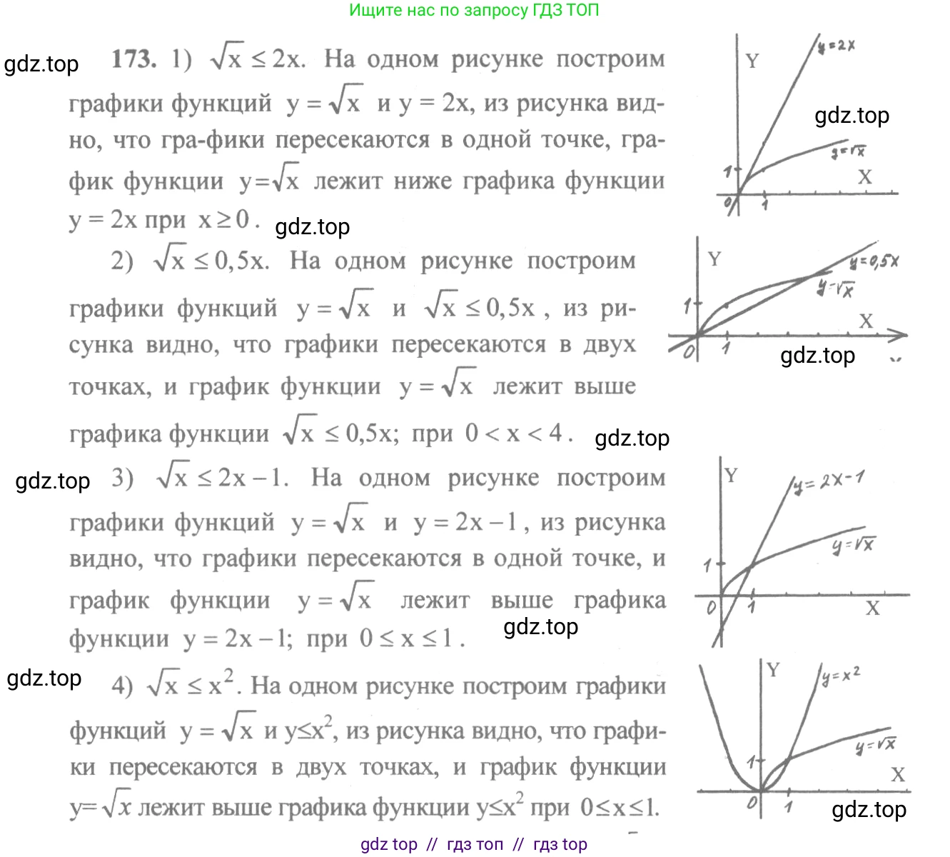 Алгебра, 10-11 класс Учебник, авторы: Алимов Шавкат Арифджанович, Колягин Юрий Михайлович, Ткачева Мария Владимировна, Федорова Надежда Евгеньевна, Шабунин Михаил Иванович, издательство Просвещение, Москва, 2014, страница 69, номер 173, Решение 3