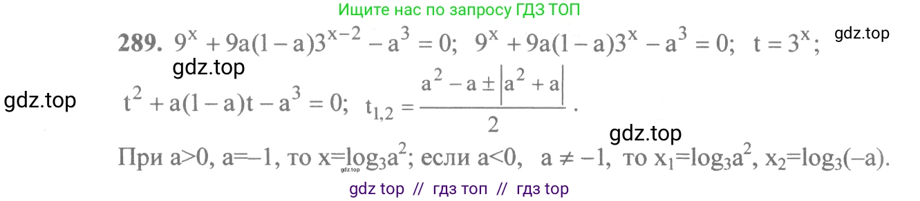 Алгебра, 10-11 класс Учебник, авторы: Алимов Шавкат Арифджанович, Колягин Юрий Михайлович, Ткачева Мария Владимировна, Федорова Надежда Евгеньевна, Шабунин Михаил Иванович, издательство Просвещение, Москва, 2014, страница 93, номер 289, Решение 3