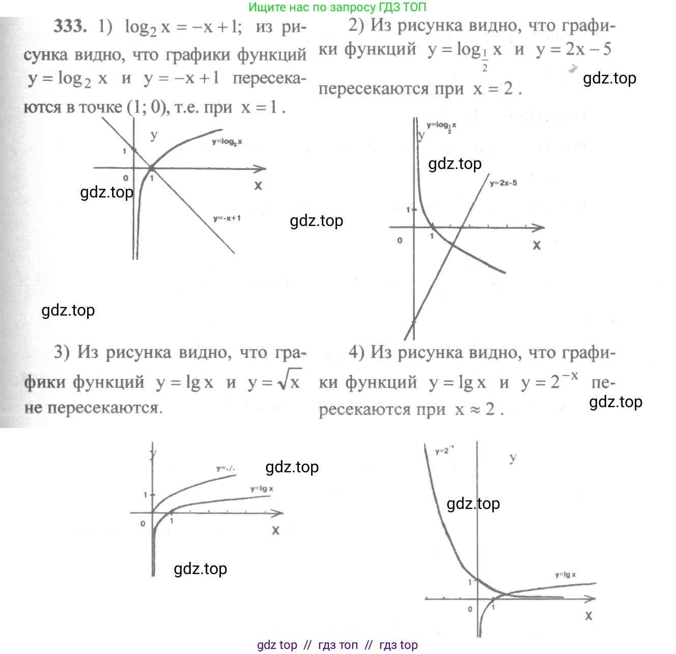 Алгебра, 10-11 класс Учебник, авторы: Алимов Шавкат Арифджанович, Колягин Юрий Михайлович, Ткачева Мария Владимировна, Федорова Надежда Евгеньевна, Шабунин Михаил Иванович, издательство Просвещение, Москва, 2014, страница 105, номер 333, Решение 3