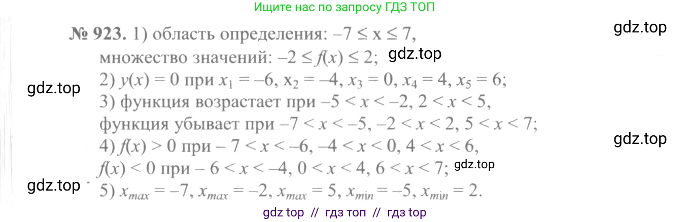 Алгебра, 10-11 класс Учебник, авторы: Алимов Шавкат Арифджанович, Колягин Юрий Михайлович, Ткачева Мария Владимировна, Федорова Надежда Евгеньевна, Шабунин Михаил Иванович, издательство Просвещение, Москва, 2014, страница 275, номер 923, Решение 3