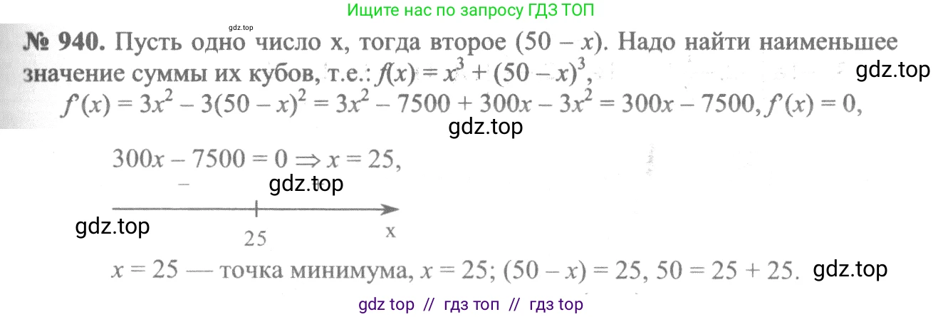 Алгебра, 10-11 класс Учебник, авторы: Алимов Шавкат Арифджанович, Колягин Юрий Михайлович, Ткачева Мария Владимировна, Федорова Надежда Евгеньевна, Шабунин Михаил Иванович, издательство Просвещение, Москва, 2014, страница 281, номер 940, Решение 3