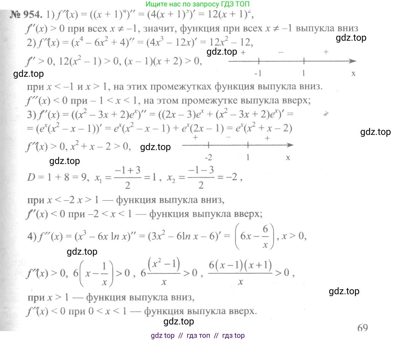 Алгебра, 10-11 класс Учебник, авторы: Алимов Шавкат Арифджанович, Колягин Юрий Михайлович, Ткачева Мария Владимировна, Федорова Надежда Евгеньевна, Шабунин Михаил Иванович, издательство Просвещение, Москва, 2014, страница 287, номер 954, Решение 3