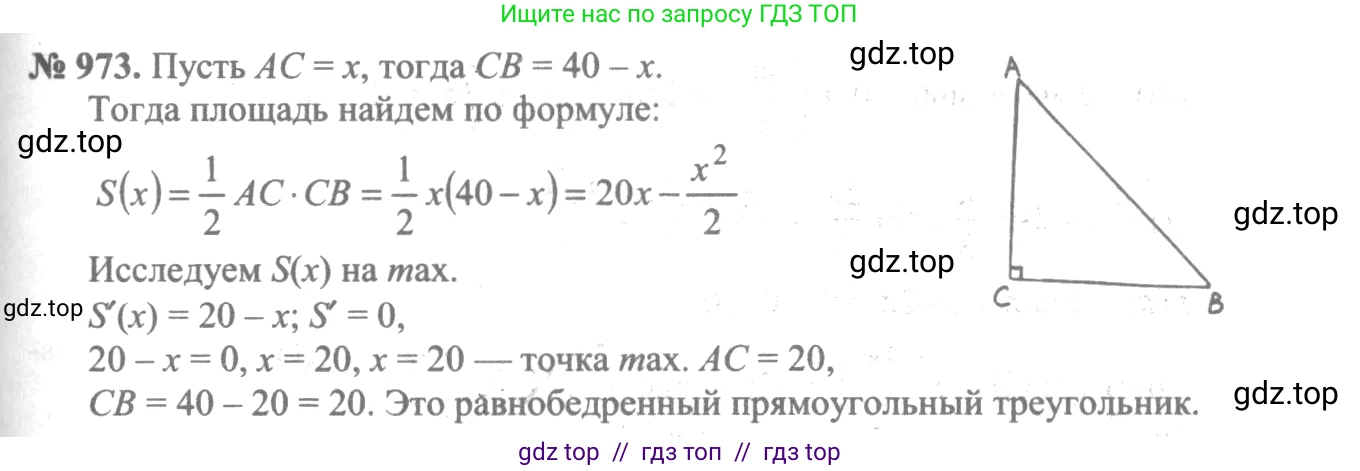 Алгебра, 10-11 класс Учебник, авторы: Алимов Шавкат Арифджанович, Колягин Юрий Михайлович, Ткачева Мария Владимировна, Федорова Надежда Евгеньевна, Шабунин Михаил Иванович, издательство Просвещение, Москва, 2014, страница 289, номер 973, Решение 3