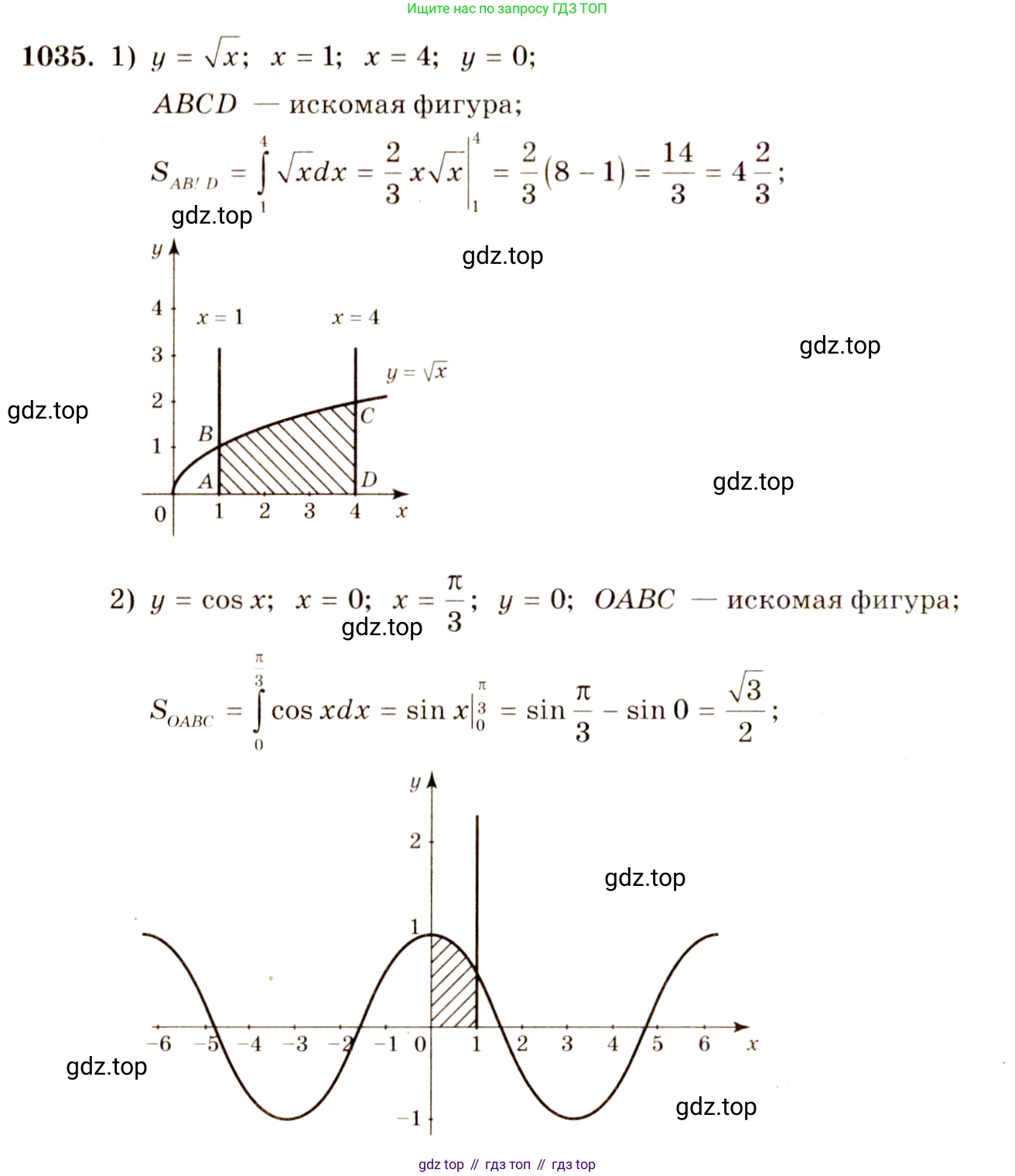 Алгебра, 10-11 класс Учебник, авторы: Алимов Шавкат Арифджанович, Колягин Юрий Михайлович, Ткачева Мария Владимировна, Федорова Надежда Евгеньевна, Шабунин Михаил Иванович, издательство Просвещение, Москва, 2014, страница 315, номер 1035, Решение 4