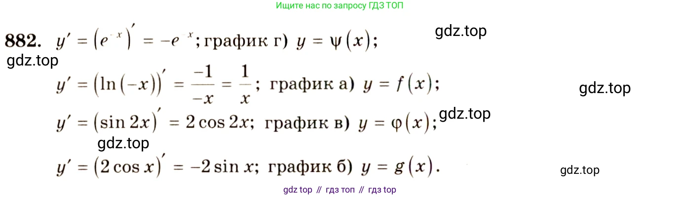 Алгебра, 10-11 класс Учебник, авторы: Алимов Шавкат Арифджанович, Колягин Юрий Михайлович, Ткачева Мария Владимировна, Федорова Надежда Евгеньевна, Шабунин Михаил Иванович, издательство Просвещение, Москва, 2014, страница 258, номер 882, Решение 4