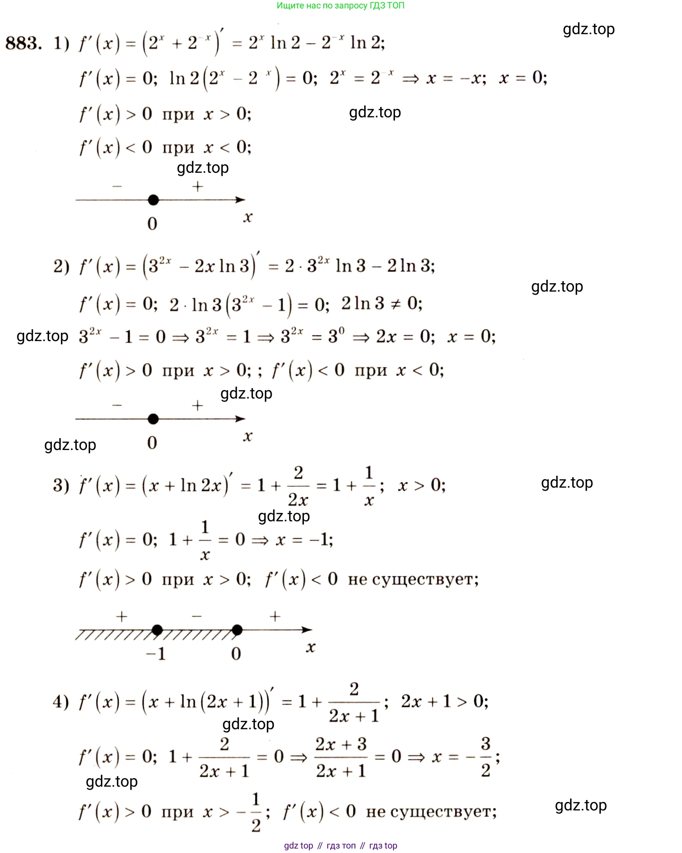 Алгебра, 10-11 класс Учебник, авторы: Алимов Шавкат Арифджанович, Колягин Юрий Михайлович, Ткачева Мария Владимировна, Федорова Надежда Евгеньевна, Шабунин Михаил Иванович, издательство Просвещение, Москва, 2014, страница 258, номер 883, Решение 4