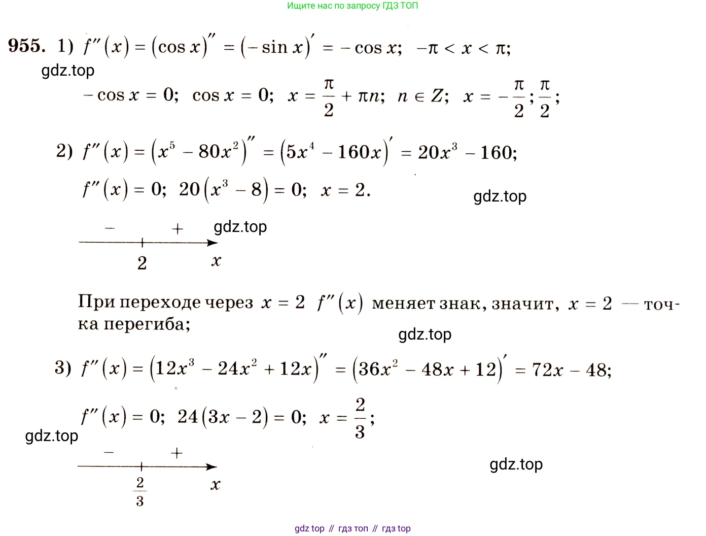 Алгебра, 10-11 класс Учебник, авторы: Алимов Шавкат Арифджанович, Колягин Юрий Михайлович, Ткачева Мария Владимировна, Федорова Надежда Евгеньевна, Шабунин Михаил Иванович, издательство Просвещение, Москва, 2014, страница 287, номер 955, Решение 4