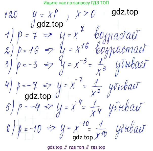 Алгебра, 10-11 класс Учебник, авторы: Алимов Шавкат Арифджанович, Колягин Юрий Михайлович, Ткачева Мария Владимировна, Федорова Надежда Евгеньевна, Шабунин Михаил Иванович, издательство Просвещение, Москва, 2014, страница 46, номер 120, Решение 6