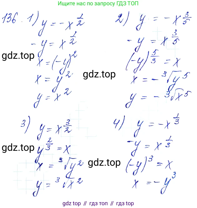 Алгебра, 10-11 класс Учебник, авторы: Алимов Шавкат Арифджанович, Колягин Юрий Михайлович, Ткачева Мария Владимировна, Федорова Надежда Евгеньевна, Шабунин Михаил Иванович, издательство Просвещение, Москва, 2014, страница 53, номер 136, Решение 6