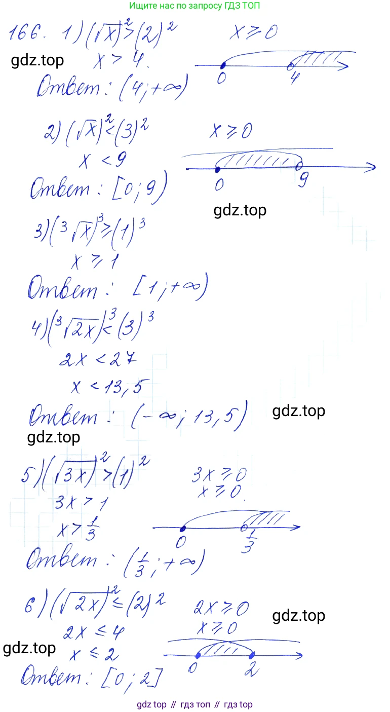 Алгебра, 10-11 класс Учебник, авторы: Алимов Шавкат Арифджанович, Колягин Юрий Михайлович, Ткачева Мария Владимировна, Федорова Надежда Евгеньевна, Шабунин Михаил Иванович, издательство Просвещение, Москва, 2014, страница 68, номер 166, Решение 6
