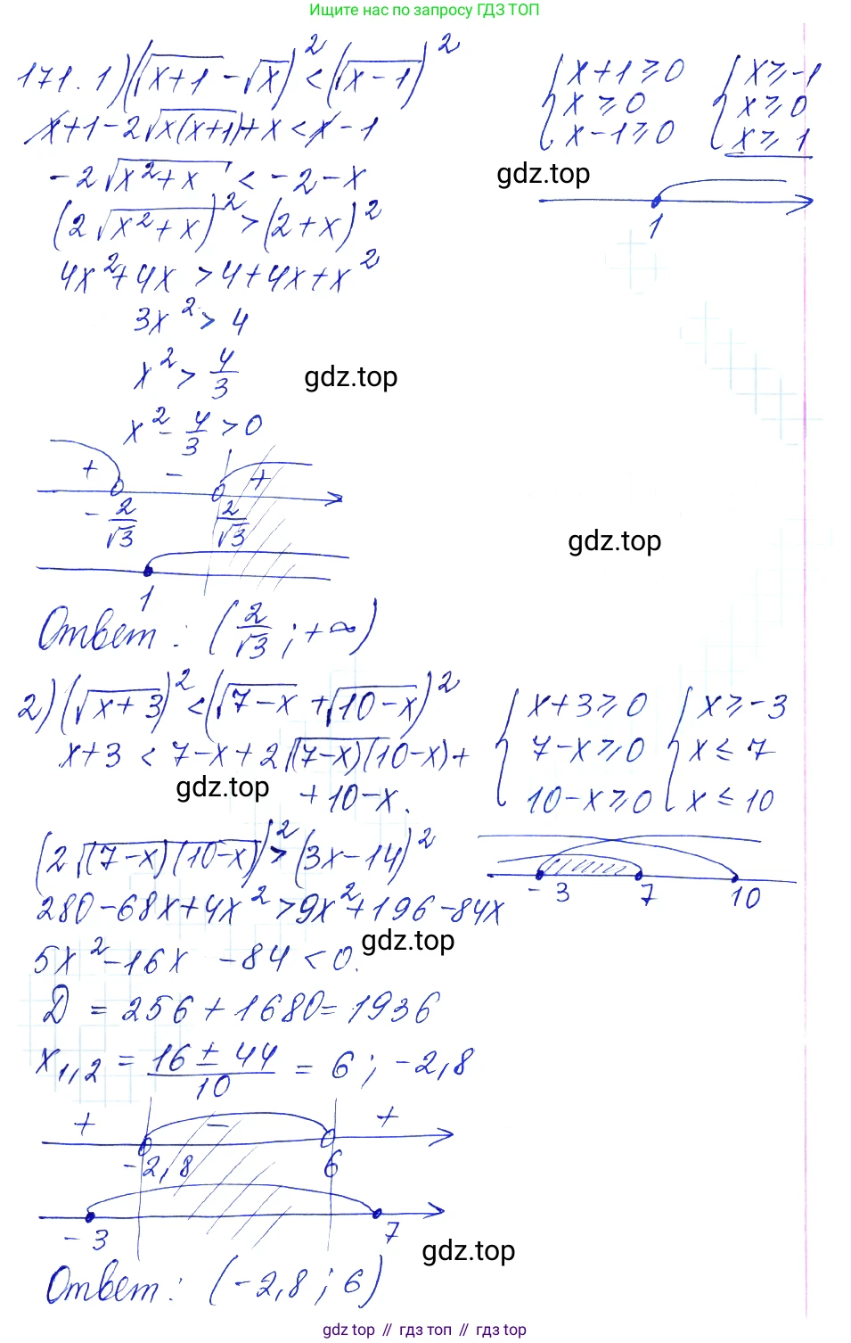 Алгебра, 10-11 класс Учебник, авторы: Алимов Шавкат Арифджанович, Колягин Юрий Михайлович, Ткачева Мария Владимировна, Федорова Надежда Евгеньевна, Шабунин Михаил Иванович, издательство Просвещение, Москва, 2014, страница 68, номер 171, Решение 6