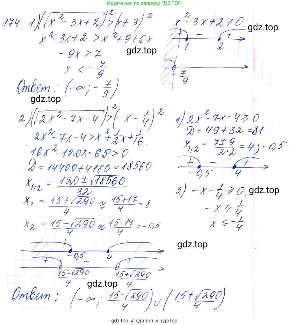 Алгебра, 10-11 класс Учебник, авторы: Алимов Шавкат Арифджанович, Колягин Юрий Михайлович, Ткачева Мария Владимировна, Федорова Надежда Евгеньевна, Шабунин Михаил Иванович, издательство Просвещение, Москва, 2014, страница 69, номер 174, Решение 6