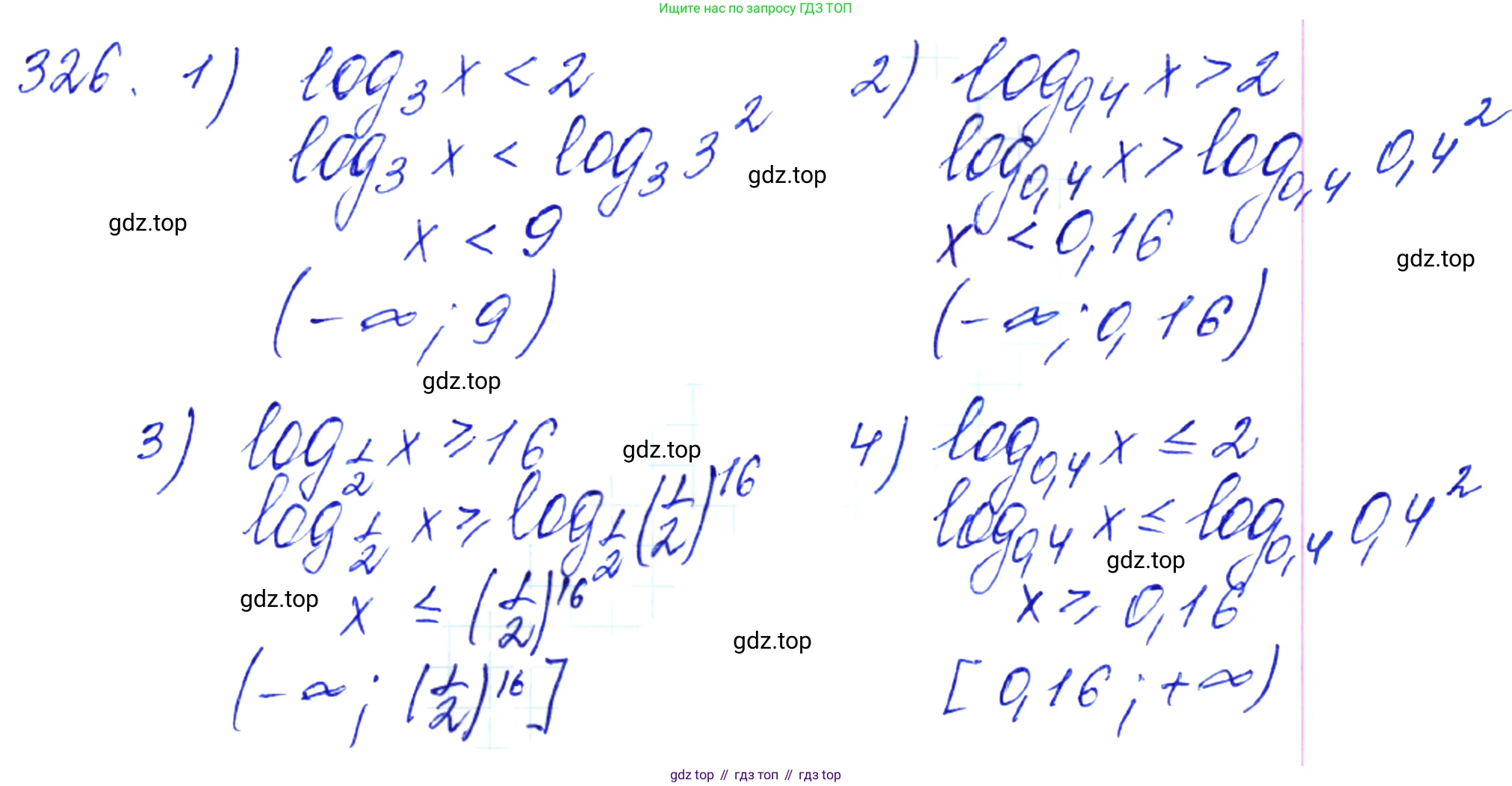 Алгебра, 10-11 класс Учебник, авторы: Алимов Шавкат Арифджанович, Колягин Юрий Михайлович, Ткачева Мария Владимировна, Федорова Надежда Евгеньевна, Шабунин Михаил Иванович, издательство Просвещение, Москва, 2014, страница 104, номер 326, Решение 6