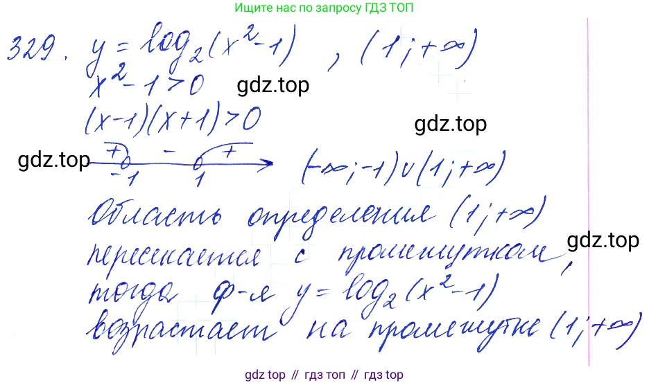Алгебра, 10-11 класс Учебник, авторы: Алимов Шавкат Арифджанович, Колягин Юрий Михайлович, Ткачева Мария Владимировна, Федорова Надежда Евгеньевна, Шабунин Михаил Иванович, издательство Просвещение, Москва, 2014, страница 104, номер 329, Решение 6