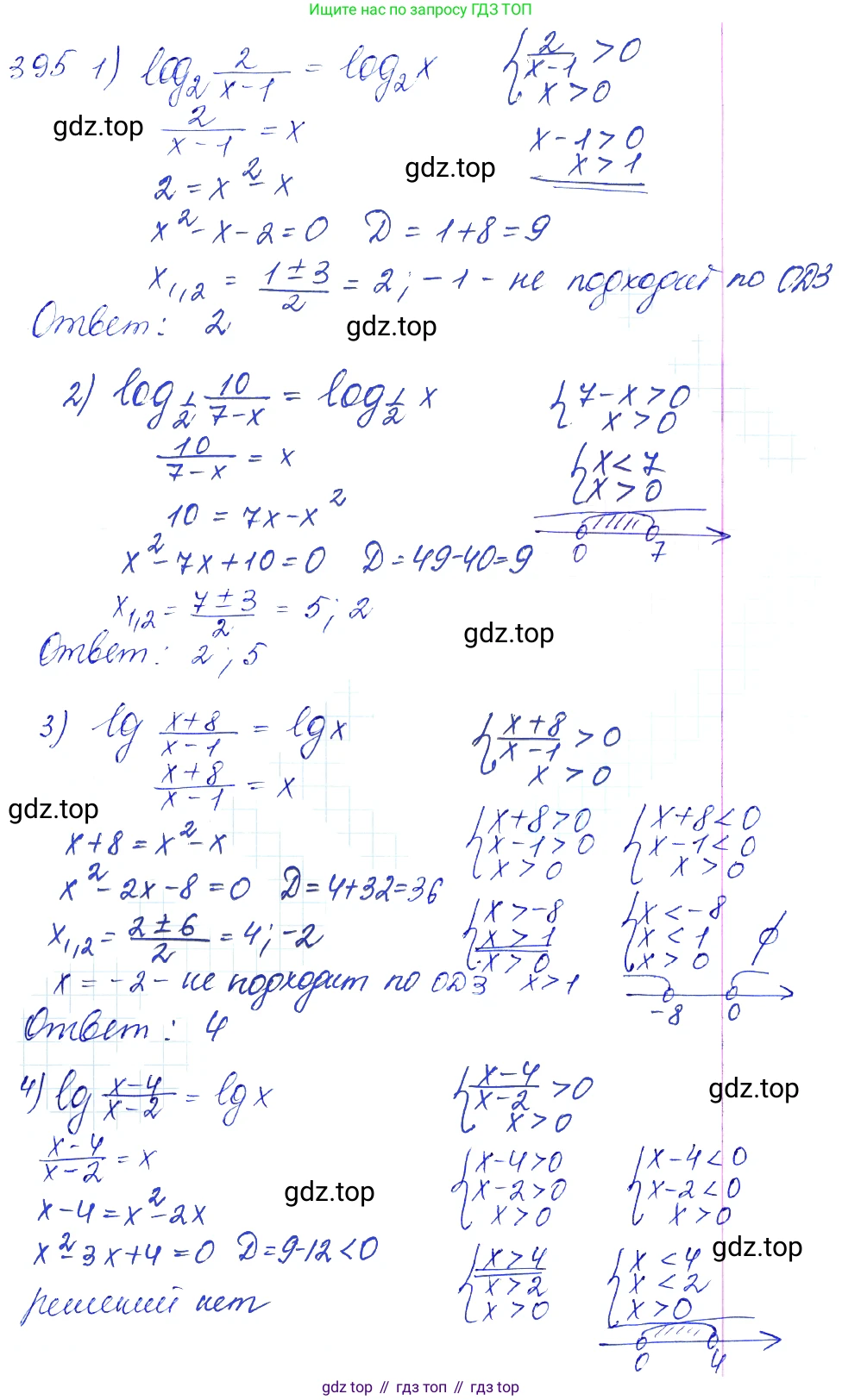 Алгебра, 10-11 класс Учебник, авторы: Алимов Шавкат Арифджанович, Колягин Юрий Михайлович, Ткачева Мария Владимировна, Федорова Надежда Евгеньевна, Шабунин Михаил Иванович, издательство Просвещение, Москва, 2014, страница 115, номер 395, Решение 6