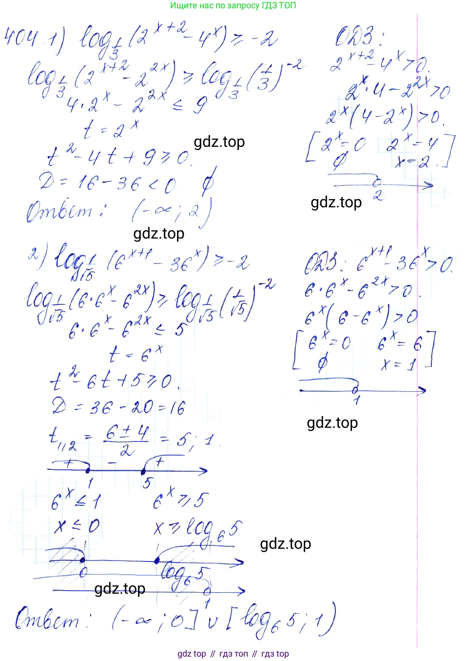 Алгебра, 10-11 класс Учебник, авторы: Алимов Шавкат Арифджанович, Колягин Юрий Михайлович, Ткачева Мария Владимировна, Федорова Надежда Евгеньевна, Шабунин Михаил Иванович, издательство Просвещение, Москва, 2014, страница 116, номер 404, Решение 6