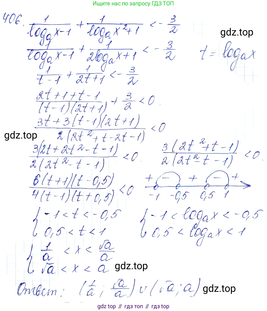 Алгебра, 10-11 класс Учебник, авторы: Алимов Шавкат Арифджанович, Колягин Юрий Михайлович, Ткачева Мария Владимировна, Федорова Надежда Евгеньевна, Шабунин Михаил Иванович, издательство Просвещение, Москва, 2014, страница 116, номер 406, Решение 6