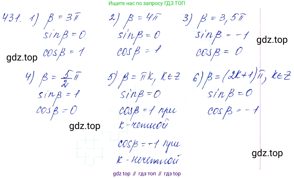 Алгебра, 10-11 класс Учебник, авторы: Алимов Шавкат Арифджанович, Колягин Юрий Михайлович, Ткачева Мария Владимировна, Федорова Надежда Евгеньевна, Шабунин Михаил Иванович, издательство Просвещение, Москва, 2014, страница 130, номер 431, Решение 6