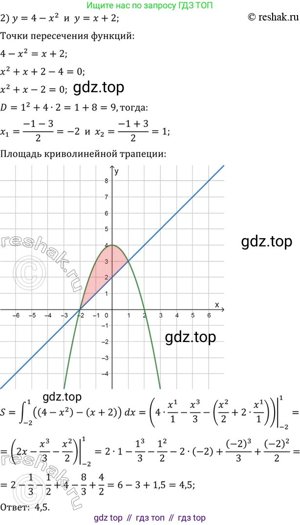 Алгебра, 10-11 класс Учебник, авторы: Алимов Шавкат Арифджанович, Колягин Юрий Михайлович, Ткачева Мария Владимировна, Федорова Надежда Евгеньевна, Шабунин Михаил Иванович, издательство Просвещение, Москва, 2014, страница 309, номер 1020, Решение 7 (продолжение 2)